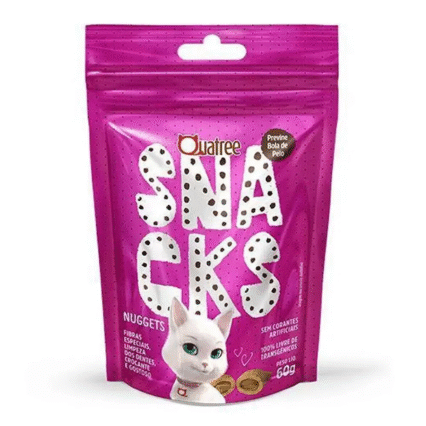 PETISCO QUATREE SNACKS NUGGETS GATOS BOLA DE PELO - 60g