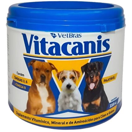 VITACANIS SUPLEM P/CAES/GATOS 250G VETBRAS PET