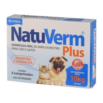 NATU VERMIFUGO PLUS 660MG 10KG VETBRAS PET(E)