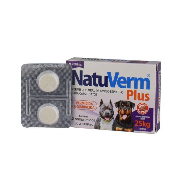 NATU VERMIFUGO PLUS C/2 COMPR 25KG VETBRAS PET(E) - Imagem 2