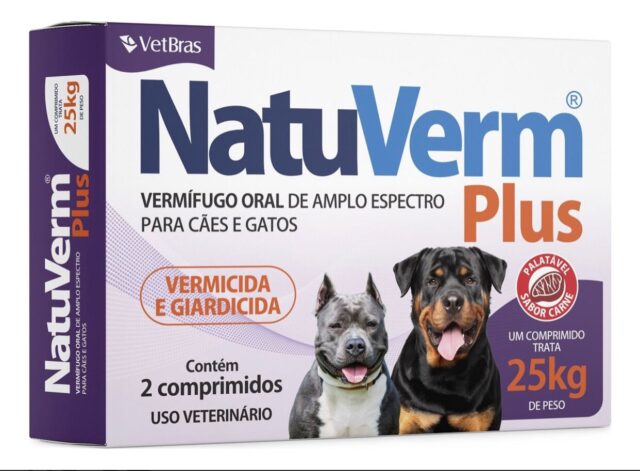 NATU VERMIFUGO PLUS C/2 COMPR 25KG VETBRAS PET(E) - Imagem 3