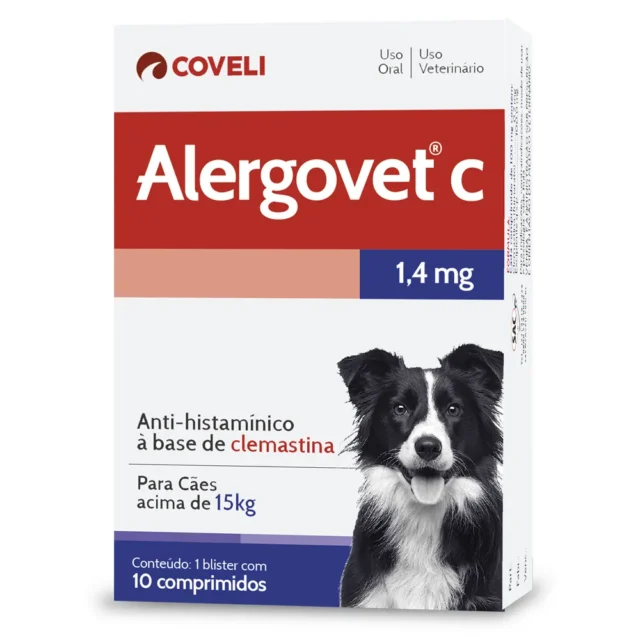 ANTIALÉRGICO ALERGOVET C 1.4mg C/ 10 COMPRIMIDOS PARA CÃES ACIMA DE 15kg - Imagem 2