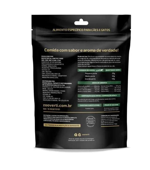 PETISCO DESIDRATADO ZOOVERTI - FRANGO LEVE - 100g - Imagem 2