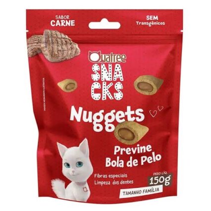 QUATREE SNACKS NUGGETS GATO BOLA DE PELO SABOR CARNE - 150g