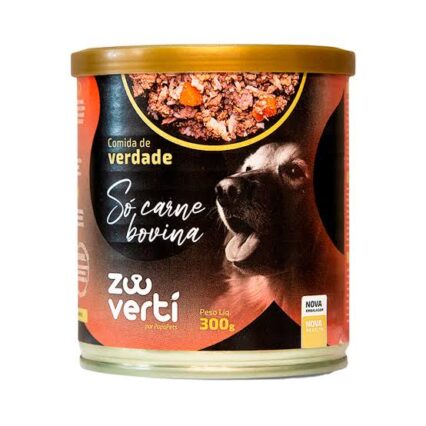 ZOOVERTI ALIMENTO COMPLETO PARA CÃES SABOR SÓ CARNE BOVINA - 300g