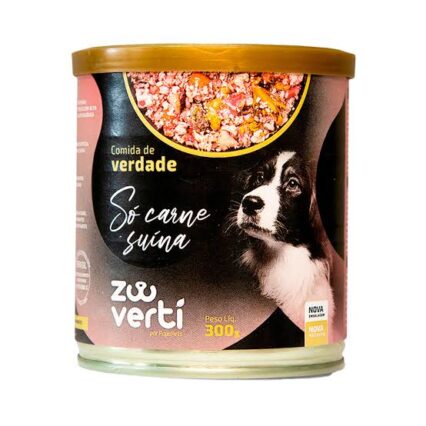 ZOOVERTI ALIMENTO COMPLETO PARA CÃES SABOR SÓ CARNE SUÍNA - 300g