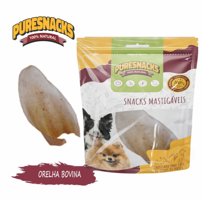 PURESNACKS SNACK MASTIGÁVEL - ORELHA BOVINA - Imagem 2