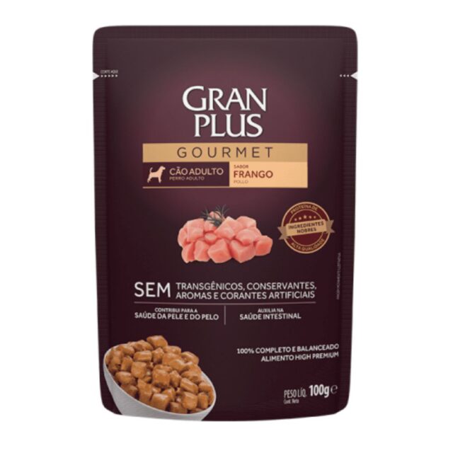 SACHÊ GRAN PLUS PARA CÃES ADULTOS SABOR FRANGO - 100g - Imagem 2