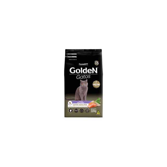 GOLDEN GATOS ADULTOS SABOR SALMÃO 3,0 KG - Imagem 2
