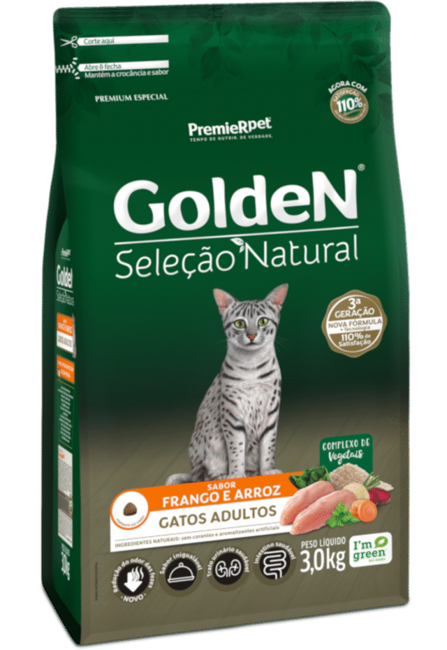 GOLDEN SELEÇÃO NATURAL GATOS ADULTOS 10,0 KG - Imagem 2