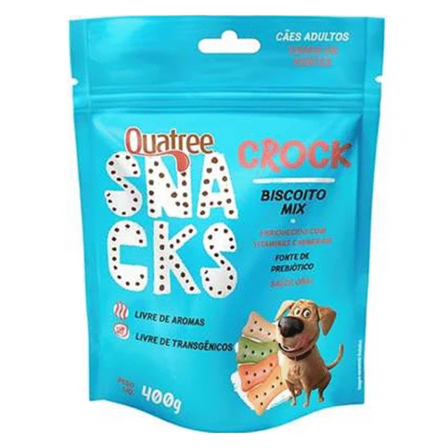 PETISCO QUATREE SNACKS CROCK BISCOITO MIX - 400g