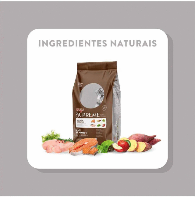 RAÇÃO QUATREE SUPREME SENIOR +7 RAÇAS PEQUENAS SABOR SALMÃO E FRANGO 3KG - Imagem 4