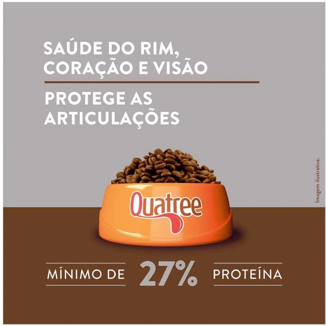 RAÇÃO QUATREE SUPREME SENIOR +7 RAÇAS PEQUENAS SABOR SALMÃO E FRANGO 3KG - Imagem 5