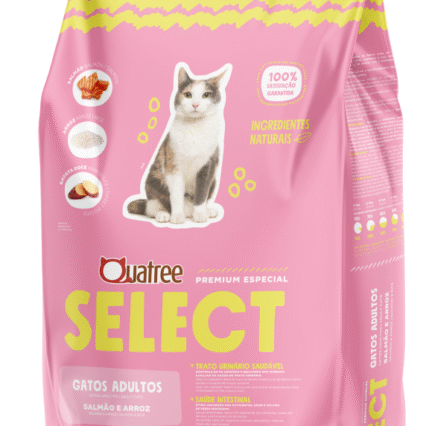 RAÇÃO QUATREE SELECT SALMÃO GATOS ADULTOS 1KG
