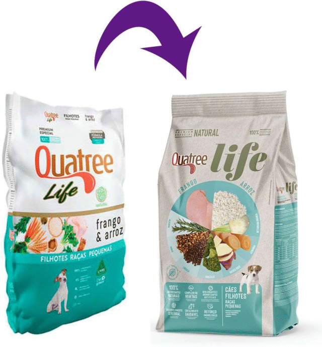 RAÇÃO QUATREE LIFE FILHOTES RAÇAS PEQUENAS FRANGO E ARROZ 3 KG - Imagem 2