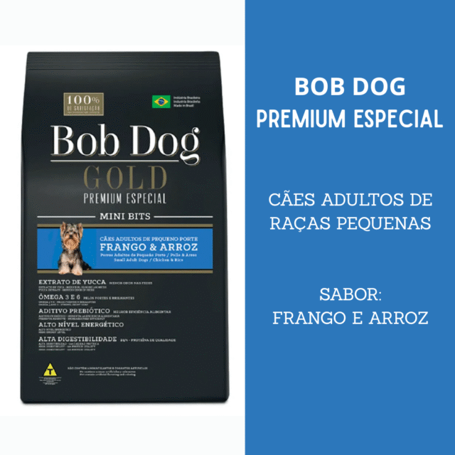 RAÇÃO BOB DOG GOLD PREMIUM ESPECIAL MINI BITS FRANGO E ARROZ 15 KG - Imagem 2