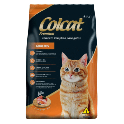 RAÇÃO GOLCAT PREMIUM MIX DE CARNE, FRANGO E PEIXE - 10 KG
