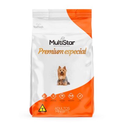 RAÇÃO MULTI STAR ADULTO MINI BITS PREMIUM ESPECIAL 10,1 KG