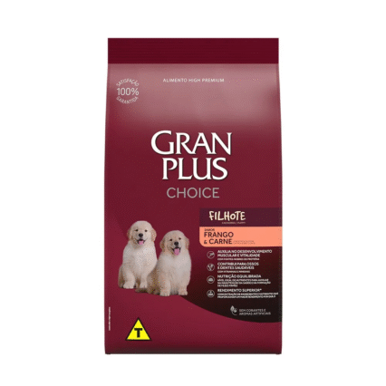 RAÇÃO SECA GRAN PLUS CHOICE CÃES FILHOTE FRANGO E CARNE 10,1KG