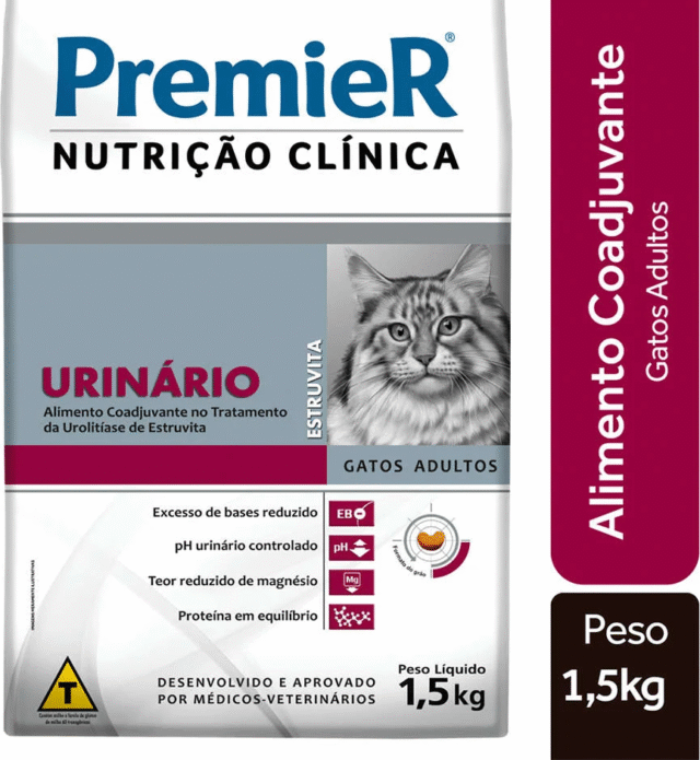 PREMIER NUTRIÇÃO CLÍNICA GATOS TRATO URINÁRIO 1,5KG - Imagem 3