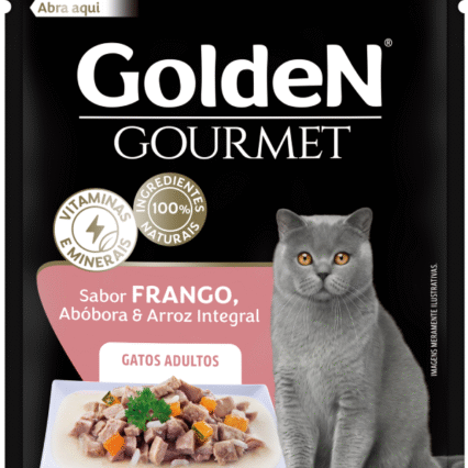 RAÇÃO ÚMIDA GOLDEN GOURMET SACHÊ PARA GATOS ADULTOS SABOR FRANGO - 70g
