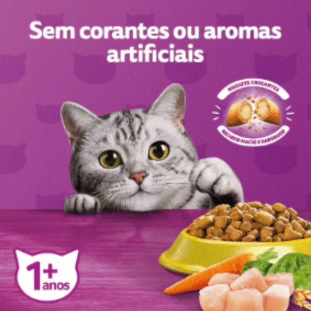 RAÇÃO WHISKAS GATO ADULTO SABOR FRANGO 10,1kg - Imagem 4