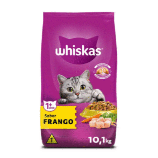 RAÇÃO WHISKAS GATO ADULTO SABOR FRANGO 10,1kg - Imagem 2