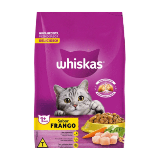 RAÇÃO WHISKAS GATO ADULTO SABOR FRANGO 10,1kg