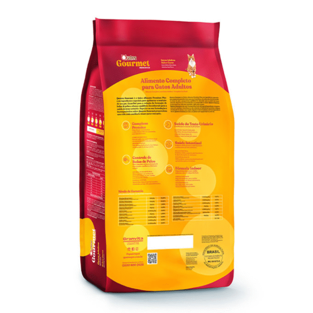 RAÇÃO QUATREE GOURMET PARA GATOS ADULTOS SABOR CARNE 1KG - Imagem 2
