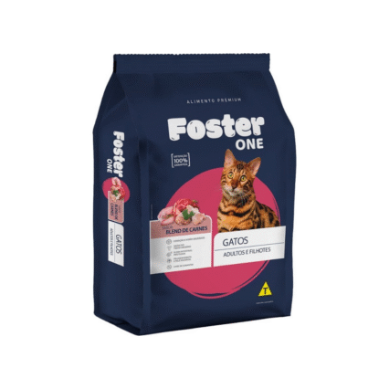 FOSTER ONE GATOS ADULTOS E FILHOTES BLEND DE CARNES 20kg